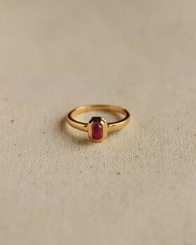 Frances Gold Vermeil Birthstone Ring, 7 of 12