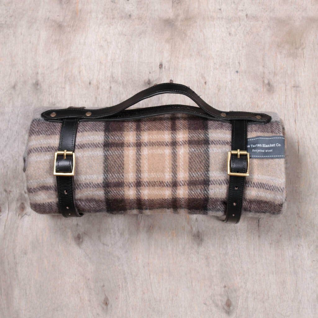 personalised recycled wool tartan picnic blankets by the tartan blanket