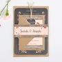Berry Floral Chalkboard Wedding Invitations, thumbnail 1 of 8