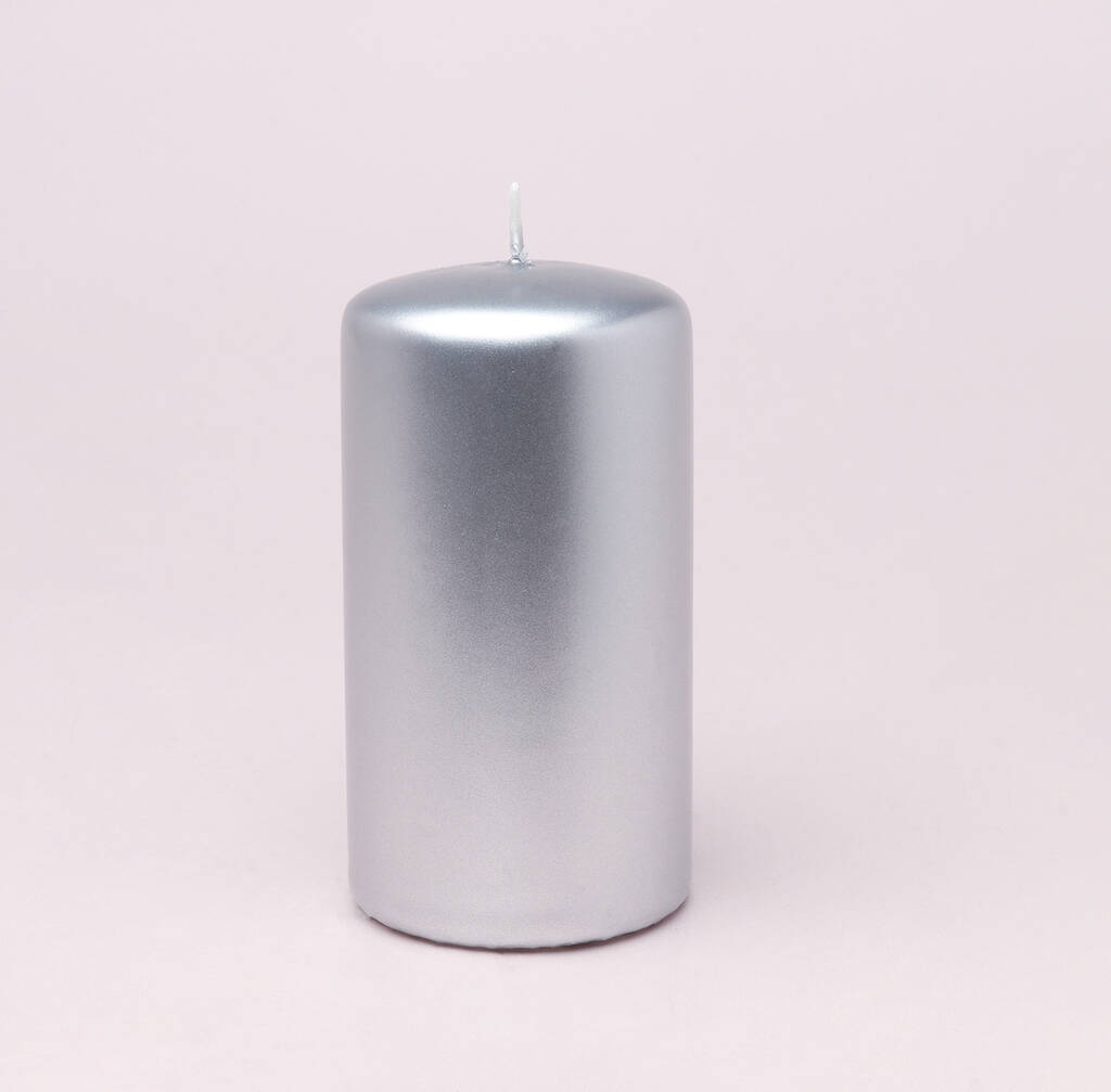 G Decor Grace Varnished Shimmer Pillar Candle By G Decor