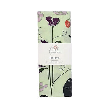 Fruits And Birds Cotton Tea Towel, 3 of 7