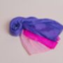 100% Mulberry Silk Scarf, Ombre Purple Blue Pink, thumbnail 4 of 7