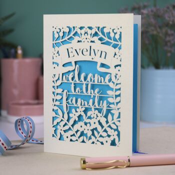 Personalised Papercut Adoption Card, 3 of 5