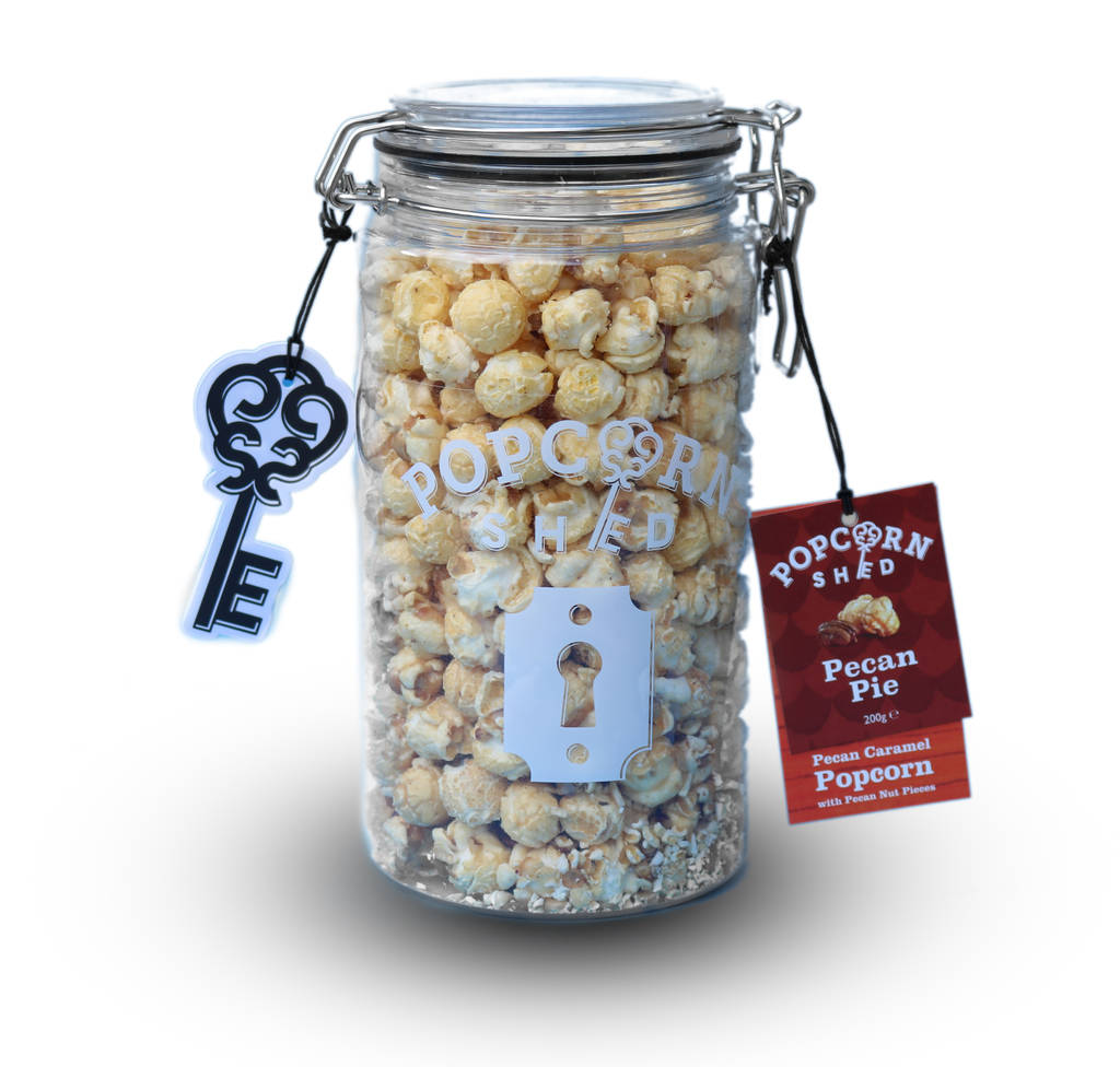 pecan pie gourmet popcorn gifting jar by popcorn shed