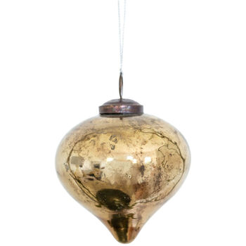 Large Gold Antique Glass Onion Tree Decoration, 3 of 3