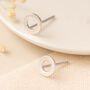 Sterling Silver Karma Circle Stud Earrings, thumbnail 1 of 9