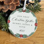 Personalised Our First Christmas Family Ceramic Ornament, thumbnail 7 of 7
