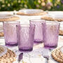 Set Of Four Vintage Embossed Tumblers, thumbnail 2 of 6