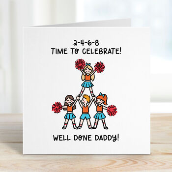 Cheerleader Congratulations Celebration Card, 2 of 2