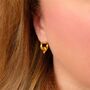 Vermeil Boho Statement Hoop Earrings, thumbnail 2 of 4