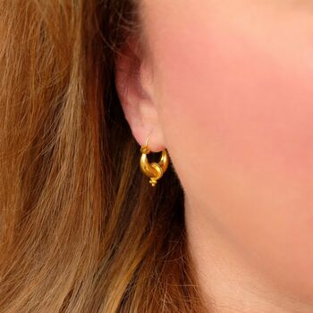 Vermeil Boho Statement Hoop Earrings, 2 of 4