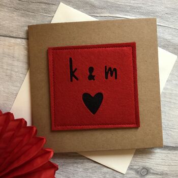 Personalised Couple Initial Anniversary Card, 2 of 2