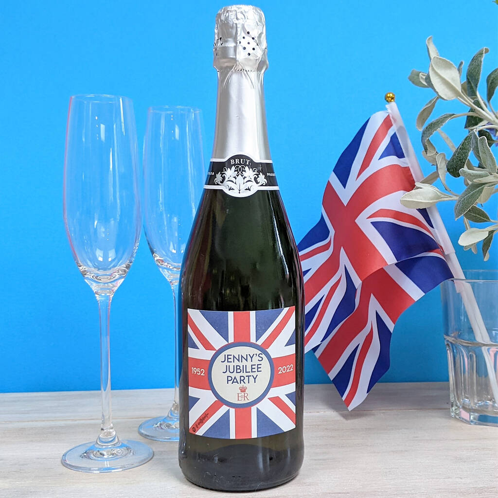 Personalised Queen's Jubilee Prosecco And Playlist, 1 of 3