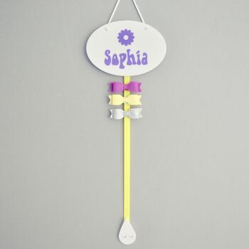 Personalised Hair Bow Holder Daisy Flower, 3 of 9