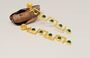 Green Onyx Gold Earrings, thumbnail 1 of 3