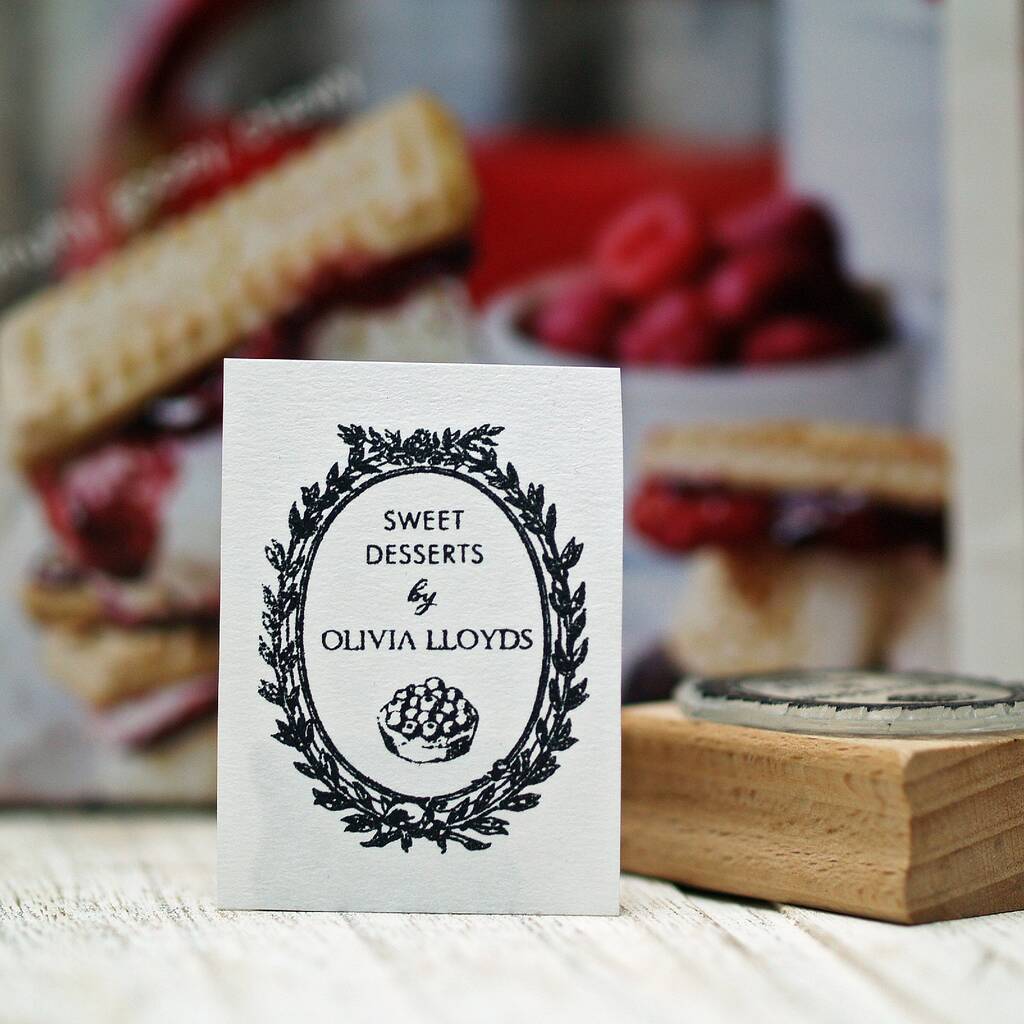 Sweet Desserts Baking Rubber Stamp Personalised Gift, 1 of 5