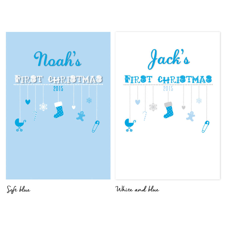 personalised baby's first christmas card by the little paper company | notonthehighstreet.com