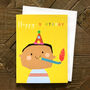 Mini Party Horn Birthday Card, thumbnail 5 of 5