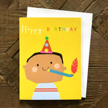 Mini Party Horn Birthday Card, 5 of 5