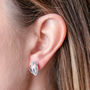 Asymmetric Bridal Stud Earrings With Swarovski Crystals, thumbnail 2 of 6