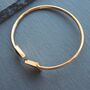 Geometric Bangle 18k Gold Plated Valentines Gift, thumbnail 3 of 7
