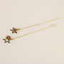 Simple Star Threader Chain Earrings, thumbnail 3 of 3