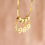 Gold Plated Significant Date Charm Necklace, thumbnail 1 of 11