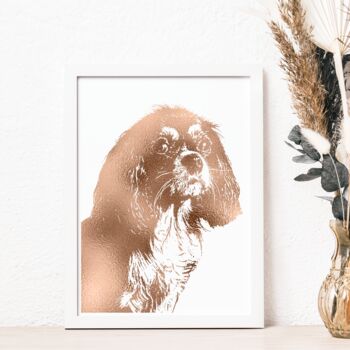 Personalised Pet Portrait Foil Photograph Print, 10 of 12
