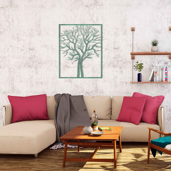 Wooden Split Dry Tree Of Life Modern Home Wall Decor, 10 of 12