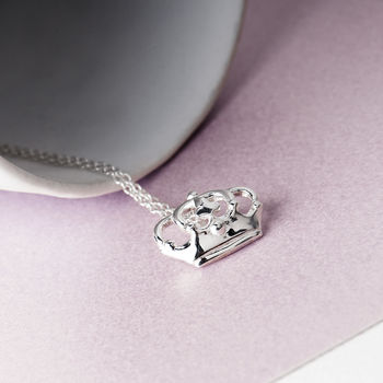Princess Crown Sterling Silver Necklace, 3 of 12