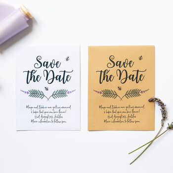 10 Save The Date Lavender Seed Packets, 3 of 6
