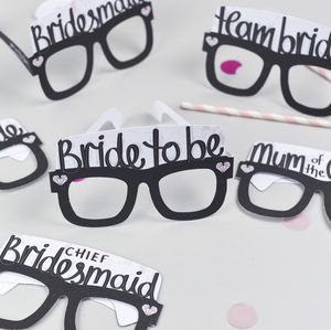 Hen Party Card Glasses By Tandem Green