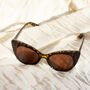 Exaggerated Front Lens Cat Eye Sunglasses In Tortoise Shell, thumbnail 3 of 3