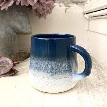 Ombre Glaze Blue Stoneware Mug, 5 of 6