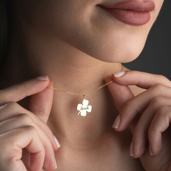 Four Leaf Clover Necklace With Name, 5 of 10