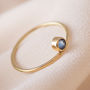 18ct Gold Side Sapphire Ring, thumbnail 1 of 4
