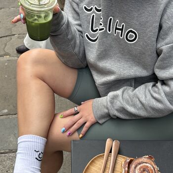 Leiho Varsity Print Grey Hoodie, 3 of 4