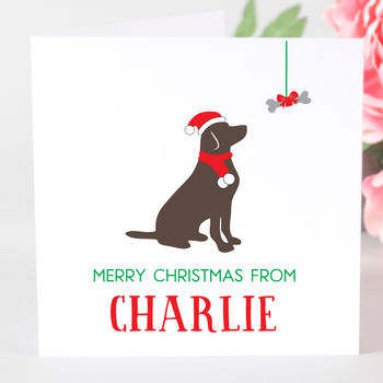 Personalised Labrador Dog Christmas Card, 3 of 3
