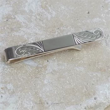 Prestigious Handmade Sterling Silver Tie Slide, 3 of 7