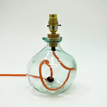 Recycled Glass Lamp | 24cm Blown Glass | Ten Colours, 10 of 11