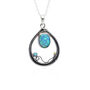 Silver Blue Fire Opal Necklace, thumbnail 6 of 7