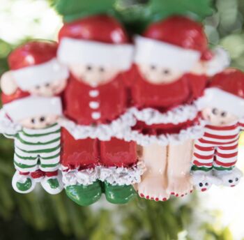 Personalised Pyjama Family Of Three Hanging Decoration, 2 of 2