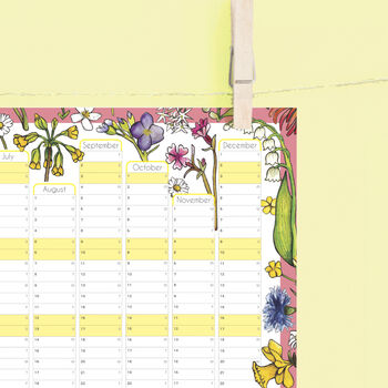 2023 Wildflowers Wall Calendar And Year Planner, 4 of 5