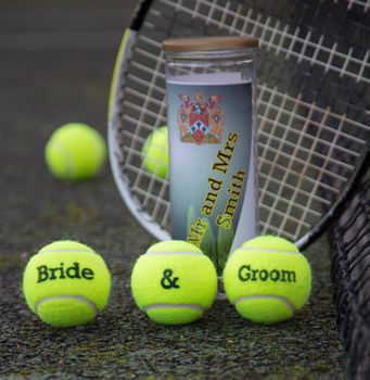 Customised Wedding Themed Tennis Balls, 3 of 10