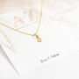 Gold And Silver Initial Necklace In Script Font, thumbnail 5 of 11