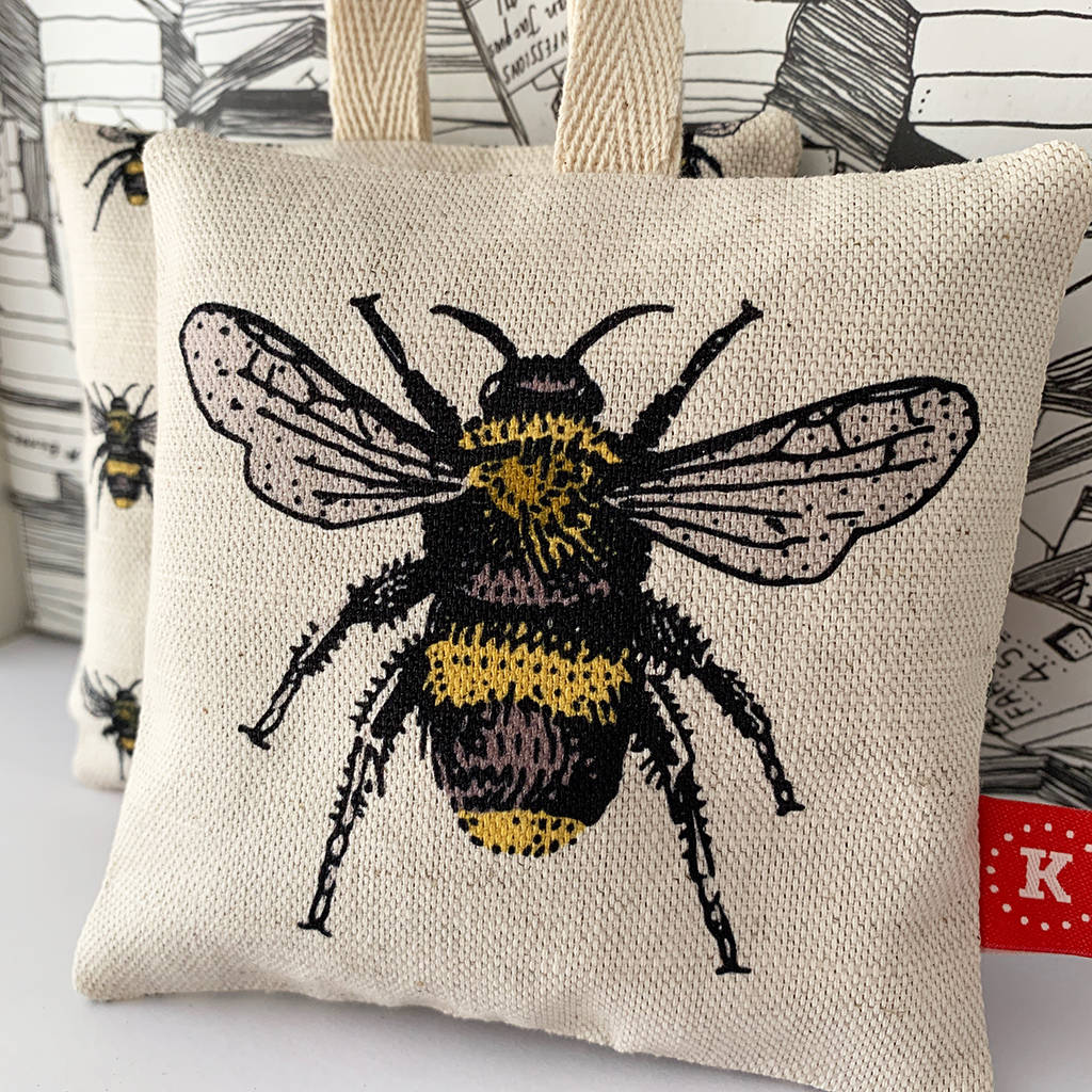 Bee Motif Lavender Bag By Keylime Design | notonthehighstreet.com