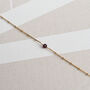 January Birthstone Garnet Gold Bracelet, thumbnail 2 of 4