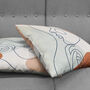 Decorative Cushion Cover Abstract Line Art Face Home Decor Gift, thumbnail 7 of 10