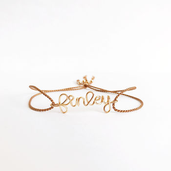 Personalised Name Silk Bracelet 14k Gold Filled, 3 of 12