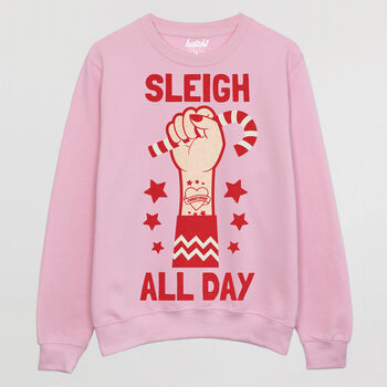 Sleigh All Day Women's Christmas Jumper, 8 of 11